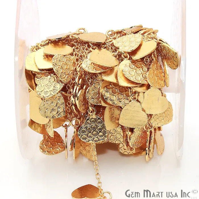GemmartUSA Necklaces Heart Shape Finding Gold Plated Soldered Station Rosary Chain GemmartUSA Necklaces Heart Shape Finding Gold Plated Soldered Station Rosary Chain