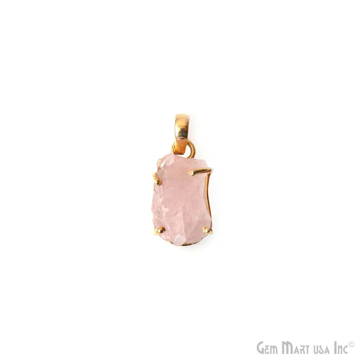 GemMartUSA Necklaces Natural Morganite Organic 22x10mm Gold Plated Prong Setting Single Bail Gemstone Pendant GemMartUSA Necklaces Natural Morganite Organic 22x10mm Gold Plated Prong Setting Single Bail Gemstone Pendant