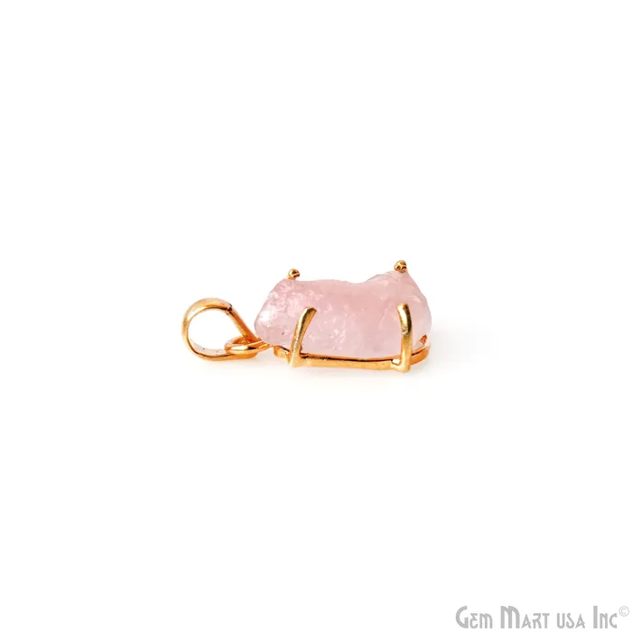 GemMartUSA Necklaces Natural Morganite Organic 22x10mm Gold Plated Prong Setting Single Bail Gemstone Pendant GemMartUSA Necklaces Natural Morganite Organic 22x10mm Gold Plated Prong Setting Single Bail Gemstone Pendant