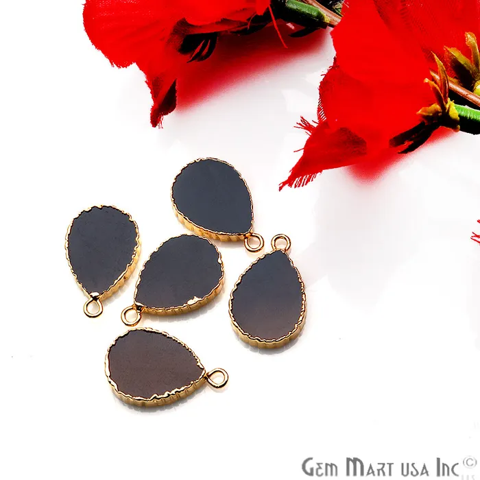 GemMartUSA Pear 12x16mm Zig Zag Single Bail Gold Edged Gemstone Connector Pick Stone Lot Size Earrings GemMartUSA Pear 12x16mm Zig Zag Single Bail Gold Edged Gemstone Connector Pick Stone Lot Size Earrings