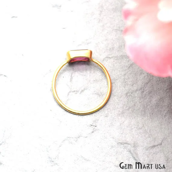 GemMartUSA Rings Ruby Stone 235ct Gold Vermeil 9x7mm Gemstone Wedding Ring