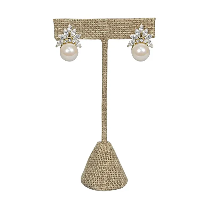 JPIDisplay 5 34 Single Burlap TShape Earring Display Stands Earrings