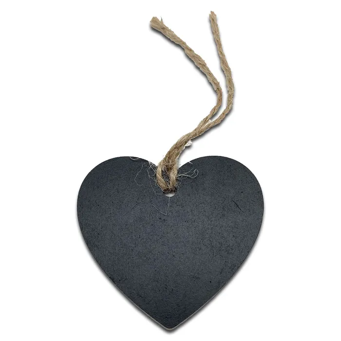 JPIDisplay Necklaces 1 12 x 2 78 Heart Shaped Wood Chalkboard Price Tag