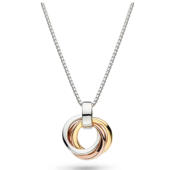 Kit Heath TriColor Bevel Trilogy Ring Necklace SI6063 Kit Heath Necklaces