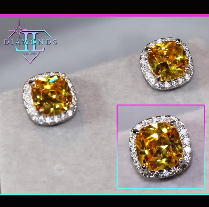 Lab Diamonds London Earrings Yellow Diamond Ear Studs