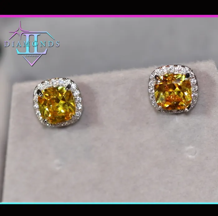 Lab Diamonds London Earrings Yellow Diamond Ear Studs