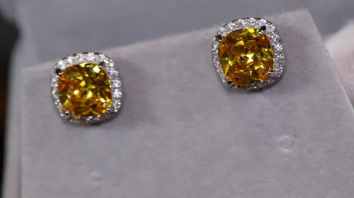 Lab Diamonds London Earrings Yellow Diamond Ear Studs