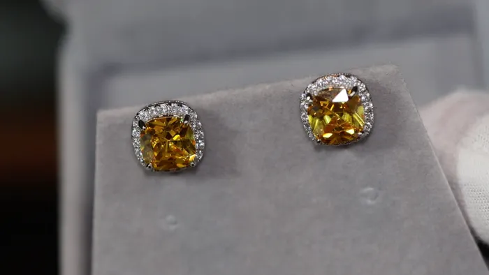 Lab Diamonds London Earrings Yellow Diamond Ear Studs