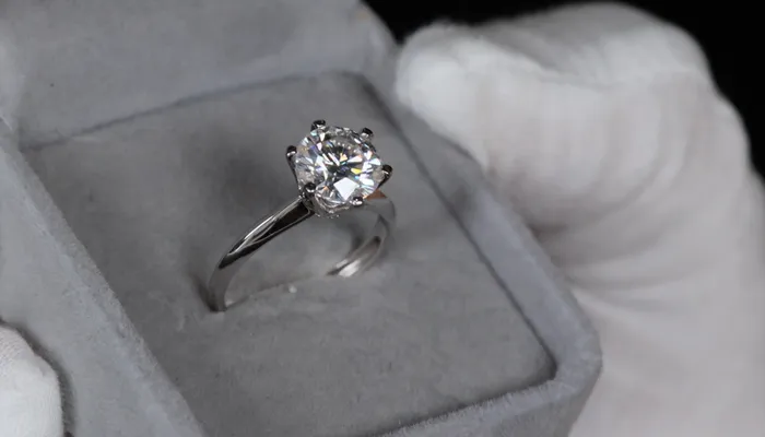 Lab Diamonds London Rings 30ct Solitaire Diamond Ring Womens Big Moissanite Diamond Engagement Ring
