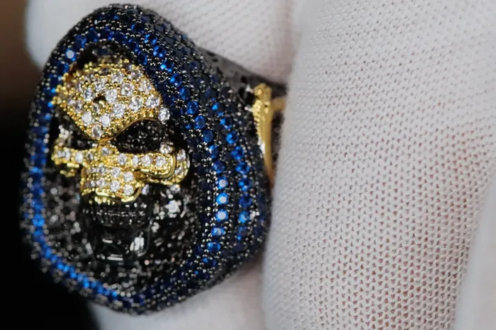 Lab Diamonds London Rings Diamond Skull Ring Black Diamond Ring Iced Out Skull Ring