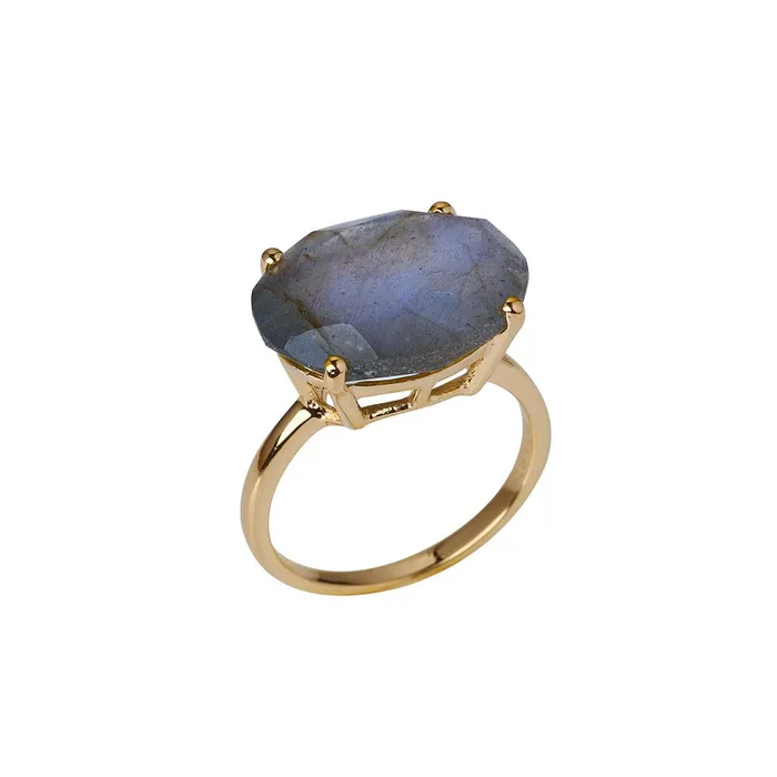 Labradorite Ring 14k Gold Over 925 Silver Jewelry YoTreasure Rings