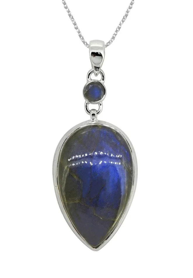 Labradorite Solid 925 Sterling Silver Pendant 2 12 YoTreasure Necklaces