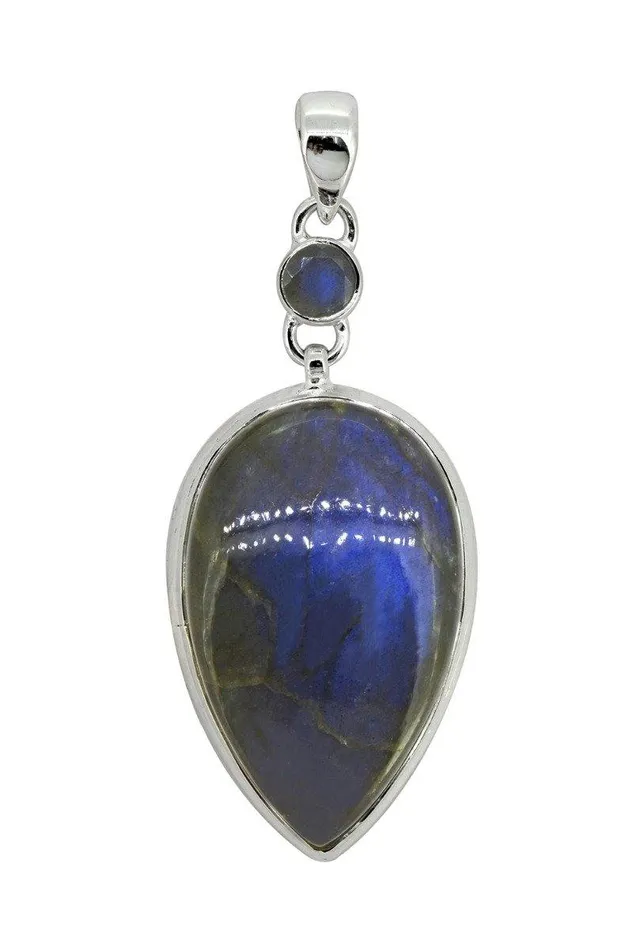 Labradorite Solid 925 Sterling Silver Pendant 2 12 YoTreasure Necklaces