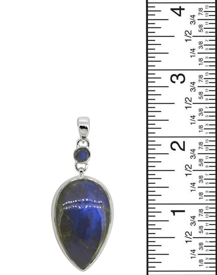 Labradorite Solid 925 Sterling Silver Pendant 2 12 YoTreasure Necklaces