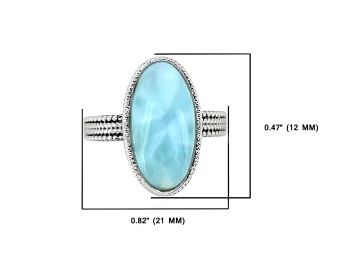 Larimar Solid 925 Sterling Silver Braided Design Ring Genuine Gemstone Jewelry YoTreasure Rings Larimar Solid 925 Sterling Silver Braided Design Ring Genuine Gemstone Jewelry YoTreasure Rings