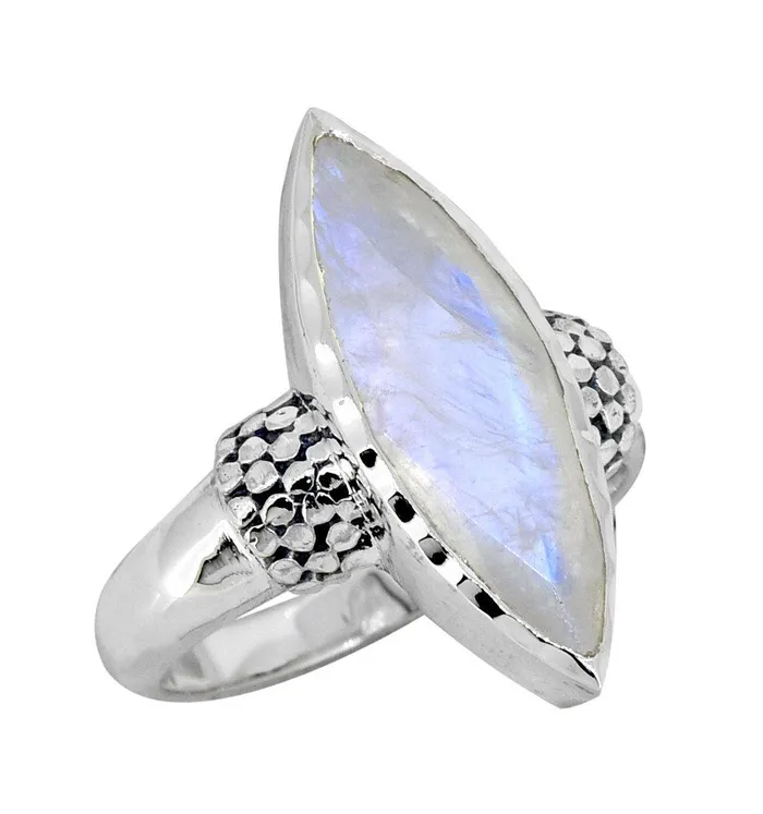 Marquise Moonstone Solid 925 Sterling Silver Ring Jewelry YoTreasure Rings Marquise Moonstone Solid 925 Sterling Silver Ring Jewelry YoTreasure Rings