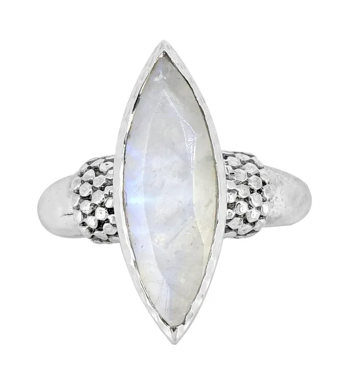 Marquise Moonstone Solid 925 Sterling Silver Ring Jewelry YoTreasure Rings Marquise Moonstone Solid 925 Sterling Silver Ring Jewelry YoTreasure Rings