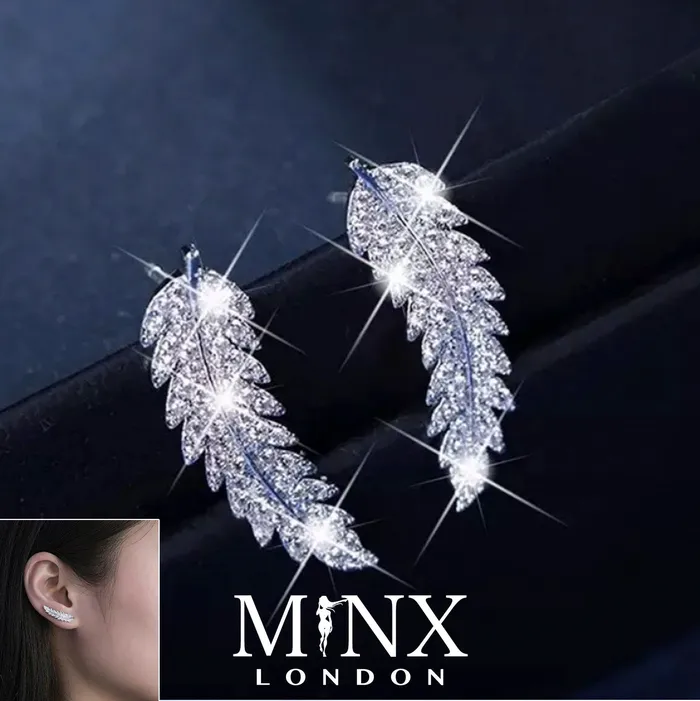 Minx London Earrings Feather Earrings Leaf Earrings Womens Earrings Diamond Earrings Pretty Earrings Ladies Earrings Cute Earrings Cuff Earrings Minx London Earrings Feather Earrings Leaf Earrings Womens Earrings Diamond Earrings Pretty Earrings Ladies Earrings Cute Earrings Cuff Earrings