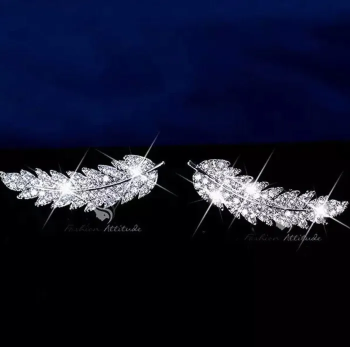 Minx London Earrings Feather Earrings Leaf Earrings Womens Earrings Diamond Earrings Pretty Earrings Ladies Earrings Cute Earrings Cuff Earrings