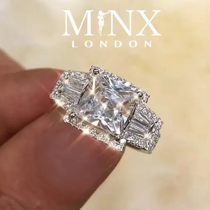Minx London Rings Big Baguette Ring Promise Ring Womens Ring Eternity Ring Diamond Iced Out Ring Engagement Rings Wedding Band Iced Ring Minx London Rings Big Baguette Ring Promise Ring Womens Ring Eternity Ring Diamond Iced Out Ring Engagement Rings Wedding Band Iced Ring