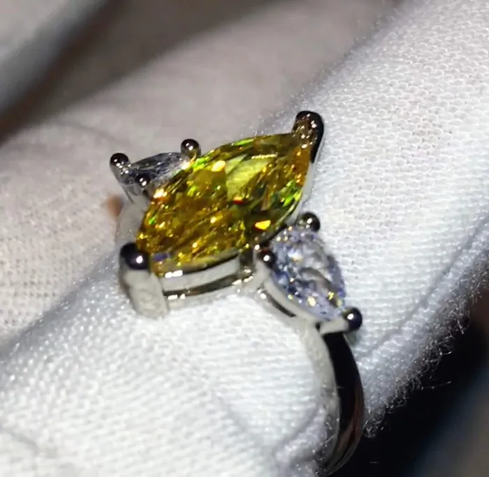 Minx London Rings Marquise Ring Marquise Diamond Ring Marquise Engagement Ring Marquise Diamond Cut Ring Yellow Diamond Wedding Ring Yellow Diamond
