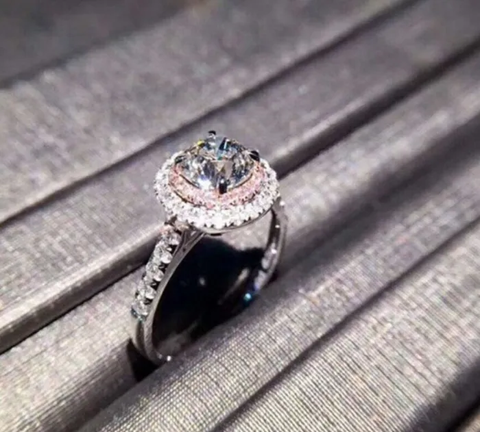Minx London Rings Womens Engagement Ring Cheap Engagement Ring Pink Diamond Ring Womens Ring Brilliant Diamond Ring Halo Ring Womens Diamond Ring