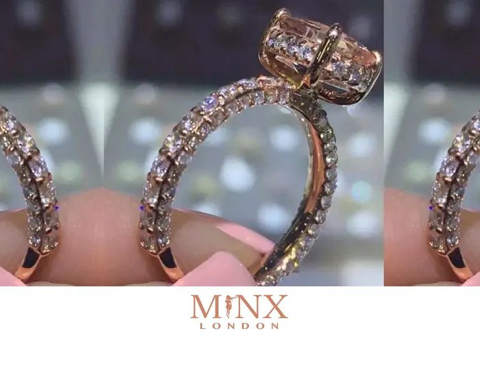 Minx London Rings Womens Rose Gold Ring Rose Gold Engagement Ring