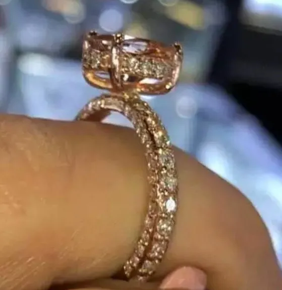 Minx London Rings Womens Rose Gold Ring Rose Gold Engagement Ring
