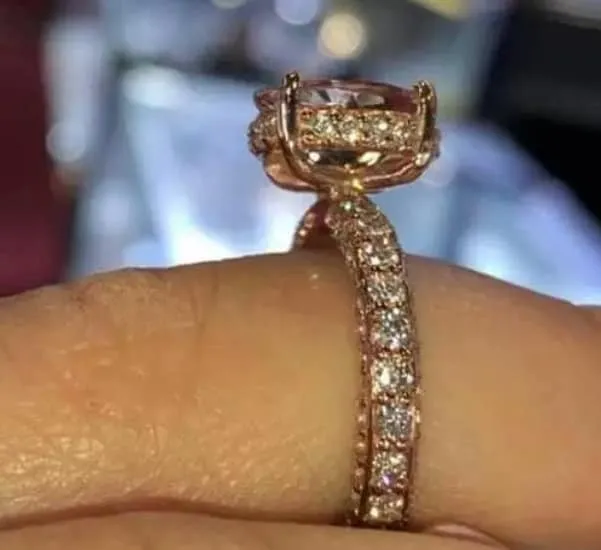 Minx London Rings Womens Rose Gold Ring Rose Gold Engagement Ring