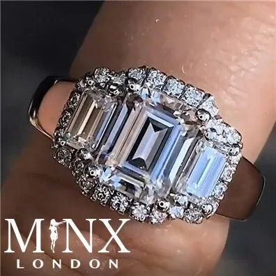 Minx London Three Stone Ring Big Diamond Ring Womens Engagement Ring Engagement Rings Womens Rings Emerald Engagement Ring Baguette Ring Rings Minx London Three Stone Ring Big Diamond Ring Womens Engagement Ring Engagement Rings Womens Rings Emerald Engagement Ring Baguette Ring Rings