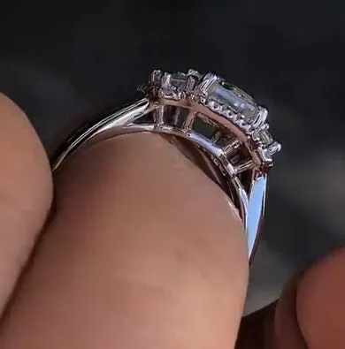 Minx London Three Stone Ring Big Diamond Ring Womens Engagement Ring Engagement Rings Womens Rings Emerald Engagement Ring Baguette Ring Rings