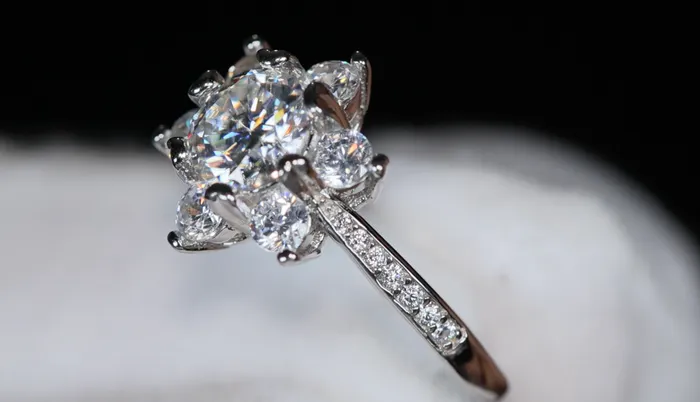 Moissanite Diamond Snowflake Ring Moissanite Engagement Rings Lab Diamonds London Rings