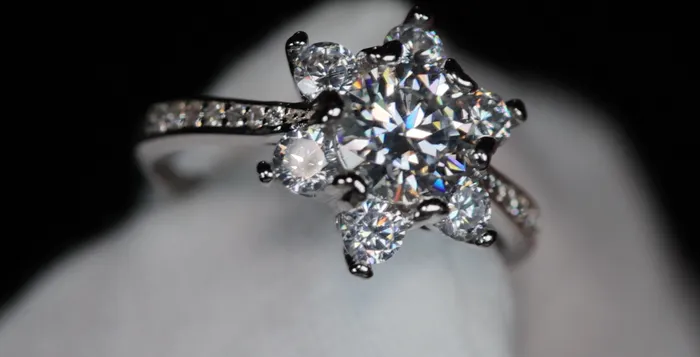 Moissanite Diamond Snowflake Ring Moissanite Engagement Rings Lab Diamonds London Rings