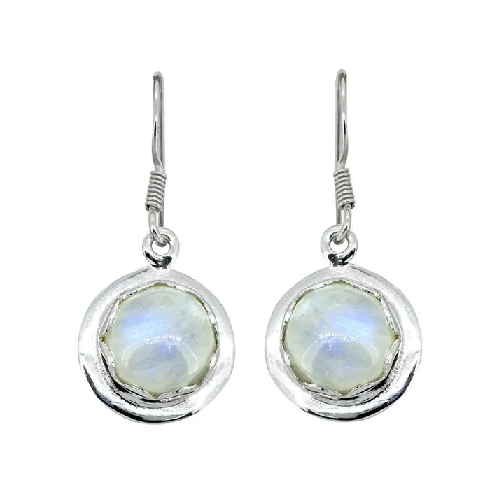 Moonstone Solid 925 Sterling Silver Dangle Earrings YoTreasure Earrings