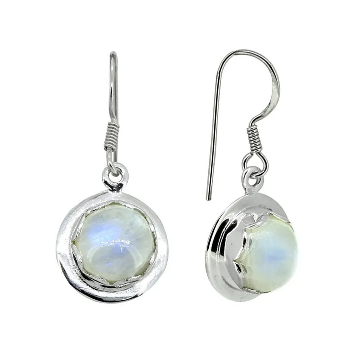 Moonstone Solid 925 Sterling Silver Dangle Earrings YoTreasure Earrings