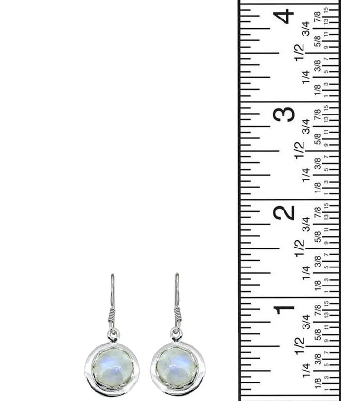 Moonstone Solid 925 Sterling Silver Dangle Earrings YoTreasure Earrings
