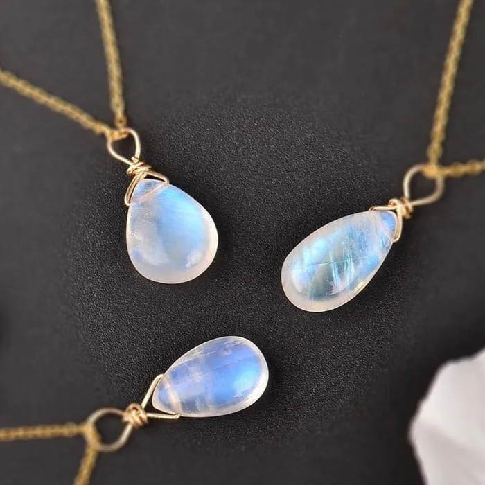 My Zen Temple Necklaces Moonstone 14k Gold Necklace