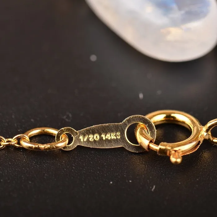 My Zen Temple Necklaces Moonstone 14k Gold Necklace