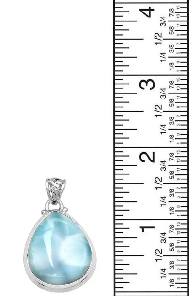 Natural Larimar 1 34 Long 925 Solid Sterling Silver Pendant With 18 Chain Necklace Silver Jewelry YoTreasure Necklaces Natural Larimar 1 34 Long 925 Solid Sterling Silver Pendant With 18 Chain Necklace Silver Jewelry YoTreasure Necklaces