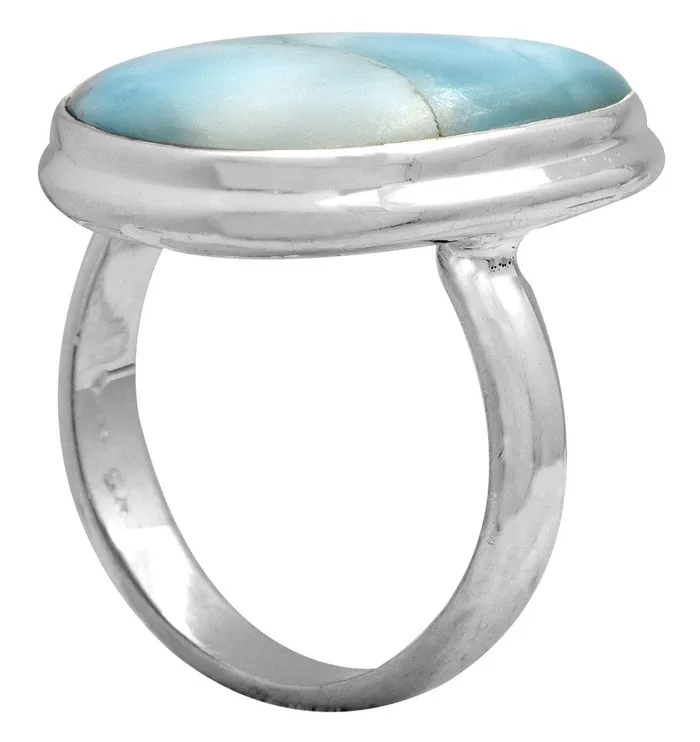 Natural Larimar 925 Sterling Silver Rings Silver Jewelry YoTreasure Necklaces Natural Larimar 925 Sterling Silver Rings Silver Jewelry YoTreasure Necklaces