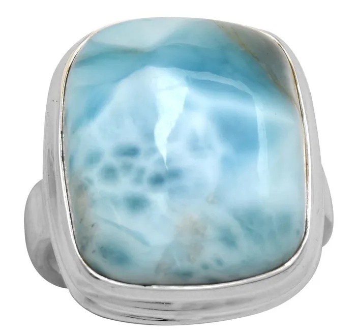 Natural Larimar 925 Sterling Silver Rings Silver Jewelry YoTreasure Necklaces Natural Larimar 925 Sterling Silver Rings Silver Jewelry YoTreasure Necklaces