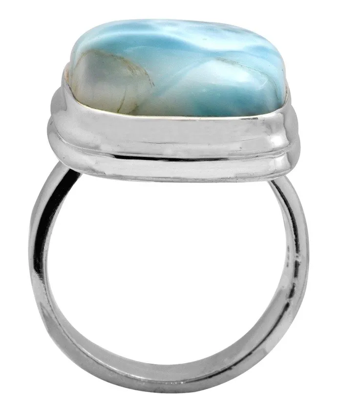 Natural Larimar 925 Sterling Silver Rings Silver Jewelry YoTreasure Necklaces Natural Larimar 925 Sterling Silver Rings Silver Jewelry YoTreasure Necklaces