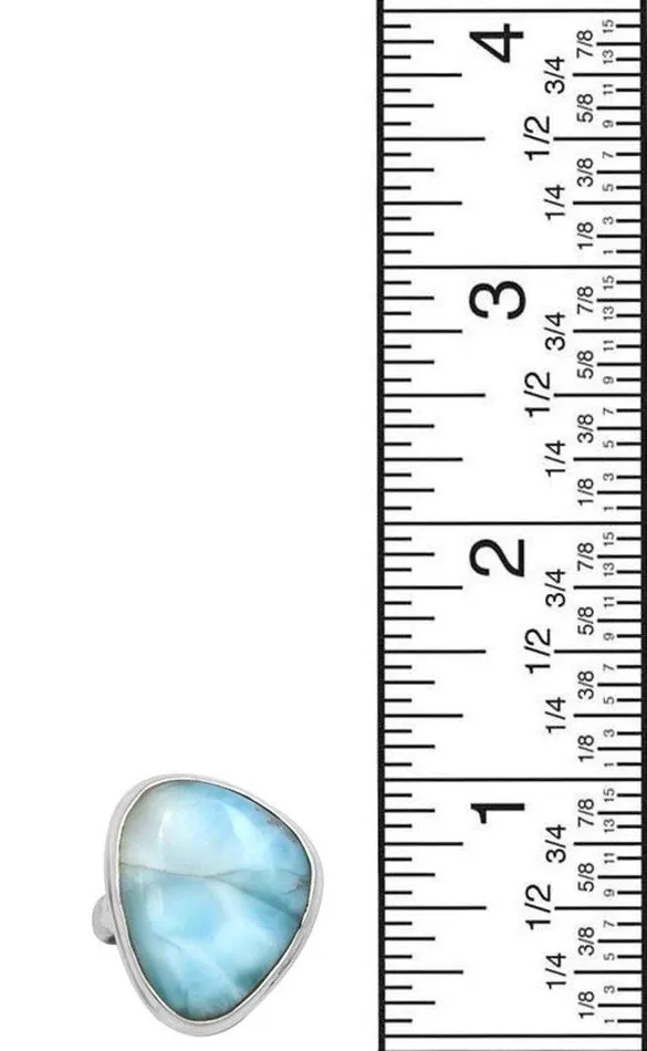 Natural Larimar 925 Sterling Silver Rings Silver Jewelry YoTreasure Necklaces Natural Larimar 925 Sterling Silver Rings Silver Jewelry YoTreasure Necklaces