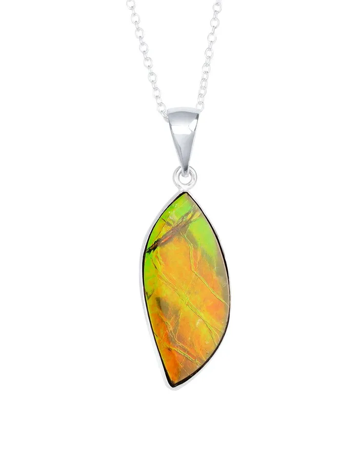 Necklaces 1440 Ct Ammolite Solid 925 Sterling Silver Chain Necklace Pendant YoTreasure Necklaces 1440 Ct Ammolite Solid 925 Sterling Silver Chain Necklace Pendant YoTreasure