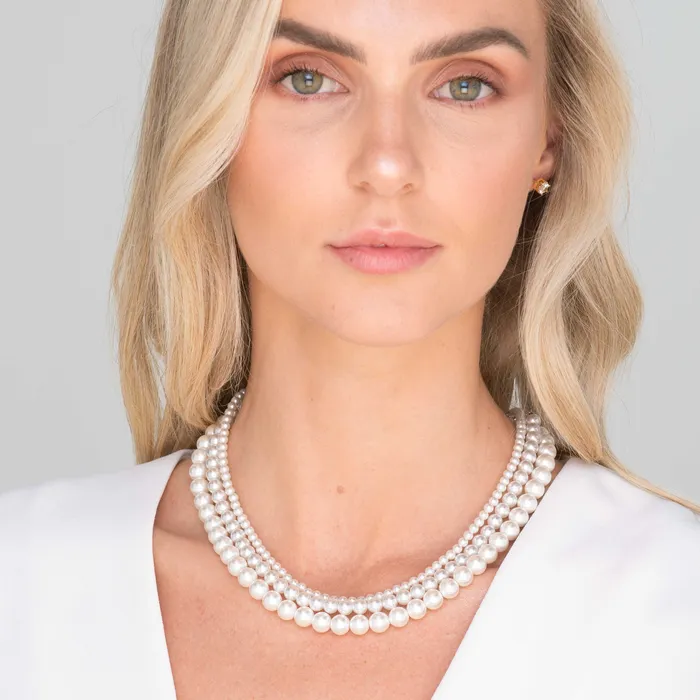 Necklaces Camile Stone Classic 4mm Round Pearl Necklace