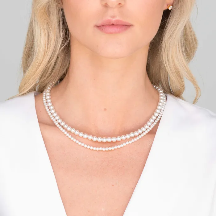 Necklaces Camile Stone Classic 4mm Round Pearl Necklace
