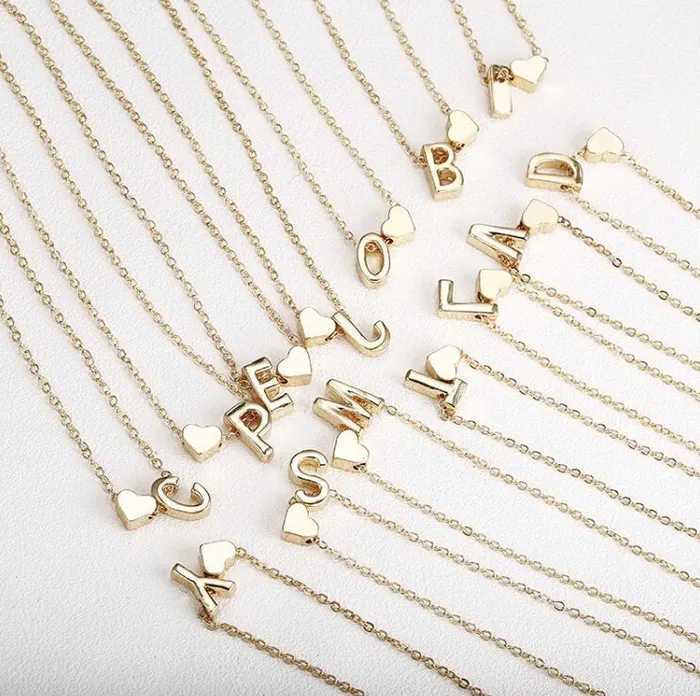 Necklaces initial necklace womens necklace women necklace gold heart necklace personalised necklace heart pendant heart necklace gold pendant Minx London
