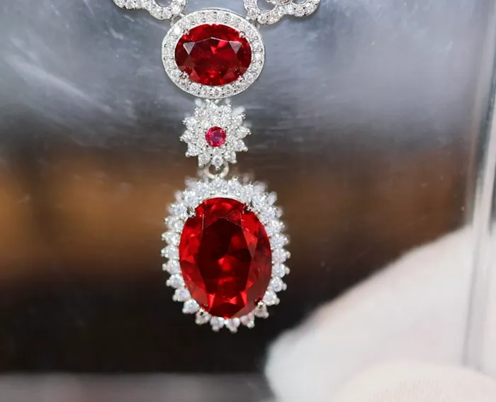 Necklaces Lab Diamonds London Womens Diamond Necklace Red Diamond Necklace Red Diamond Pendant