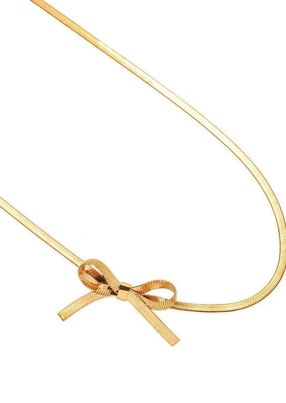 Necklaces Miss Sparkling Bow Necklace