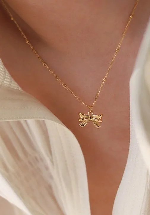 Necklaces Miss Sparkling Bow Necklace